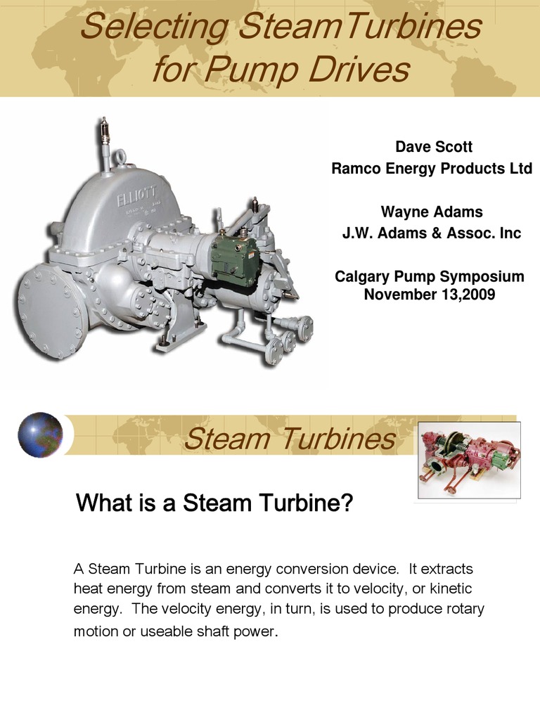 Steam Turbines For Pump Drives | PDF | Bearing (Mechanical) | Valve