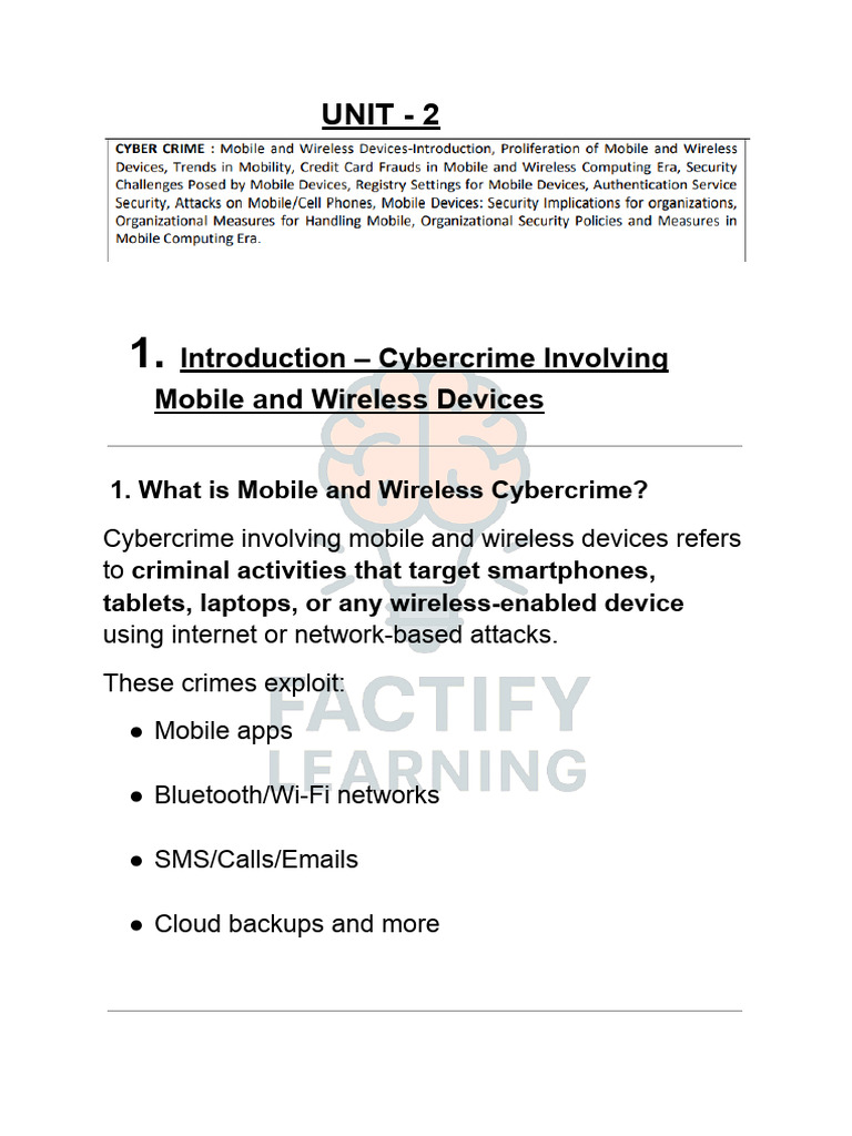Mobile Cybercrime: Risks and Trends | PDF | Security | Computer Security