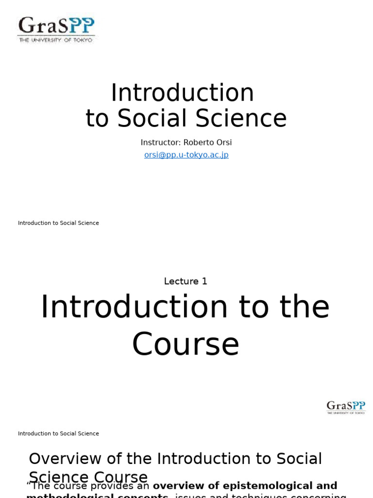 Overview of Social Science Course | PDF | Social Sciences | Methodology