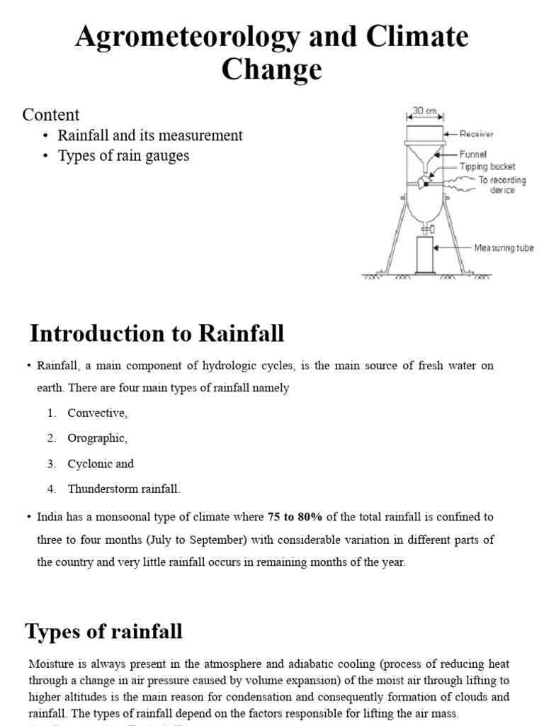 Lecture 2 - Rainfall and Its Measurment | PDF | Precipitation ...