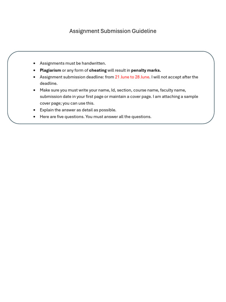 1st Assignment | PDF