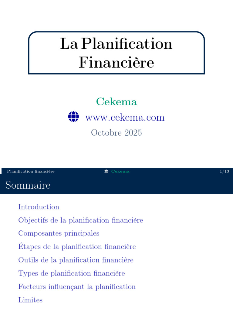 Guide complet de la planification financière | PDF | Planification ...