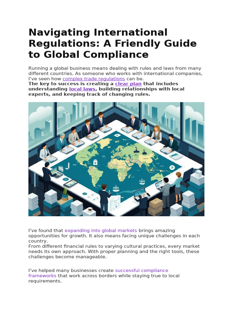 Global Compliance: Navigating Regulations | PDF | Regulatory Compliance ...