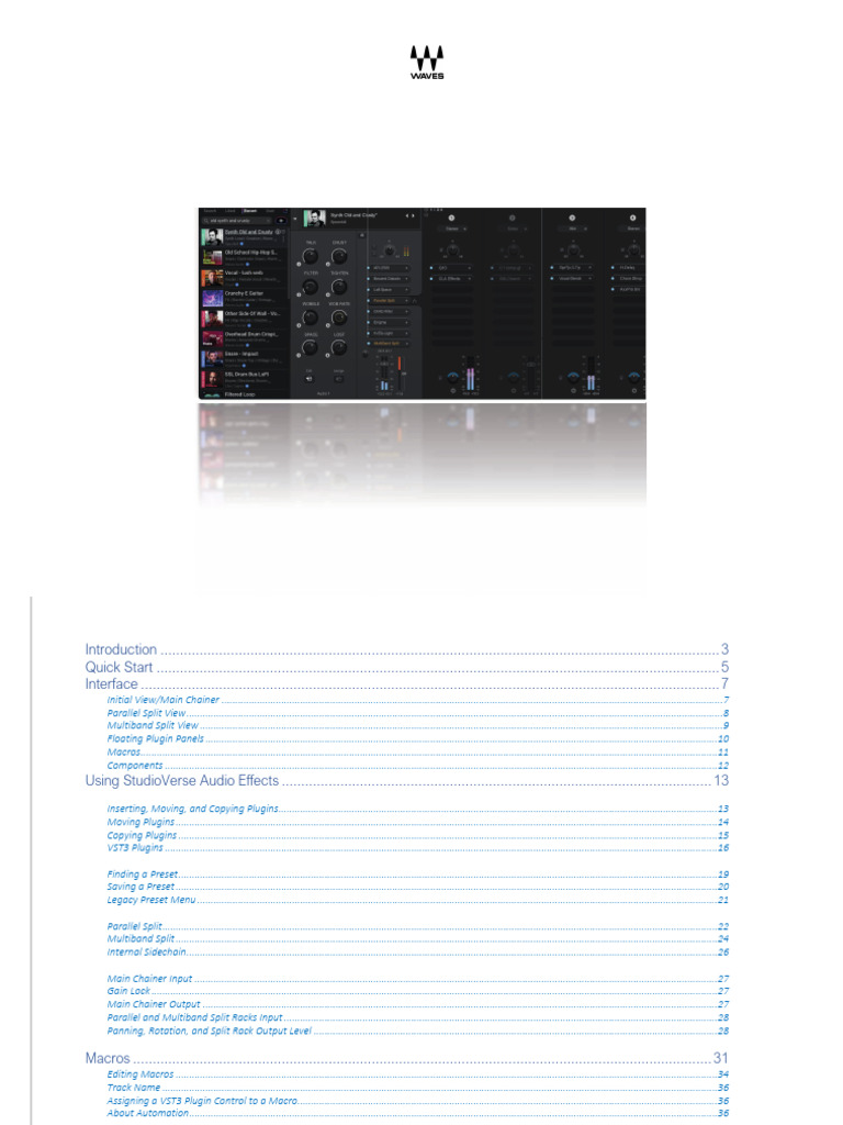 StudioVerse Audio Effects User Guide | PDF | Sound Technology | Software