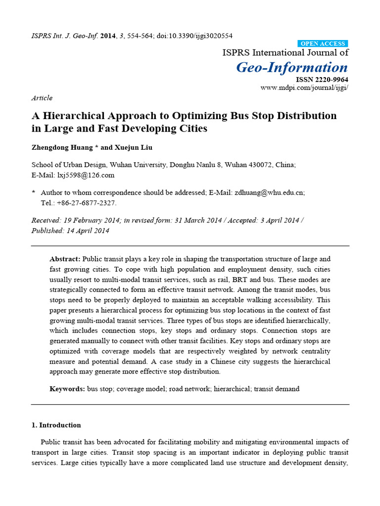 Optimizing Bus Stop Distribution in Cities | PDF | Transport