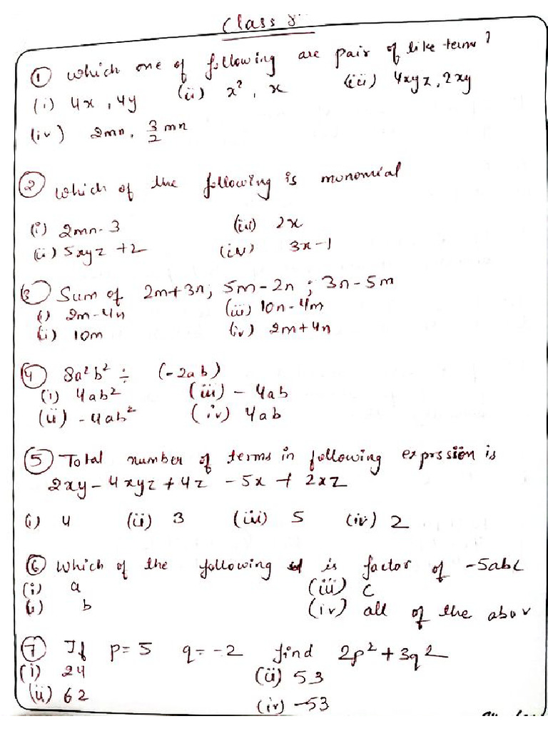 Math UT Revision | PDF