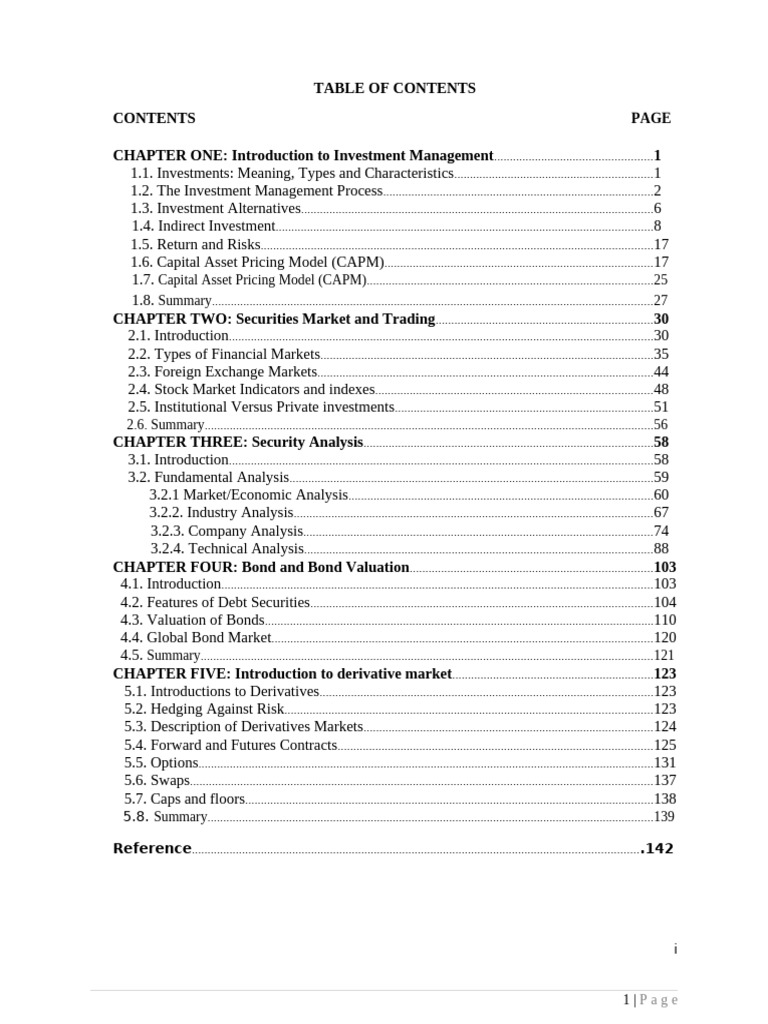 Investment Management Overview Guide | PDF | Cost Of Living | Bonds ...