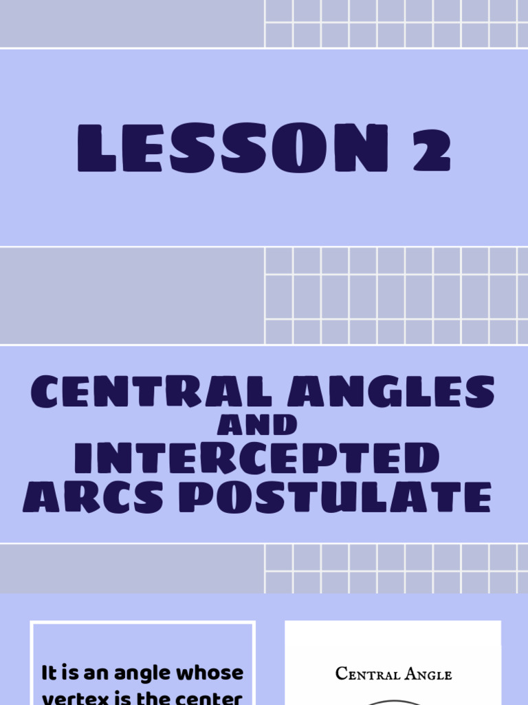 Central Angles and Arc Length Explained | PDF | Angle | Circle