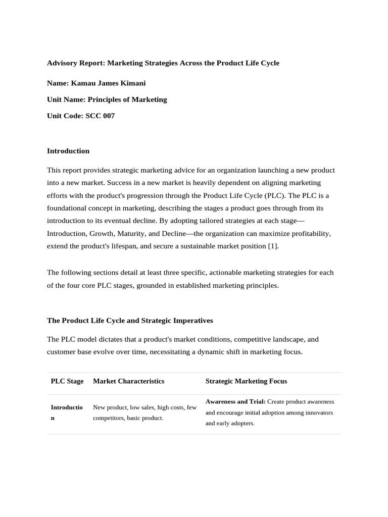 Marketing Strategies by Product Life Cycle | PDF | Marketing | Pricing