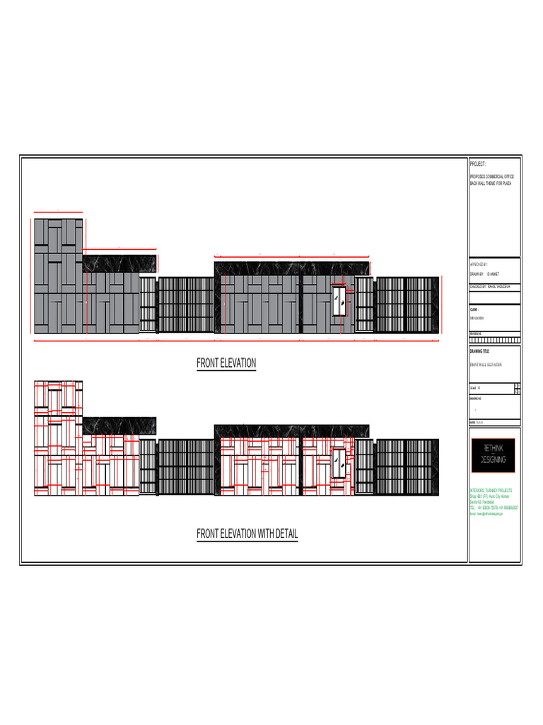 Front Elevation Drawing for Office Design | PDF