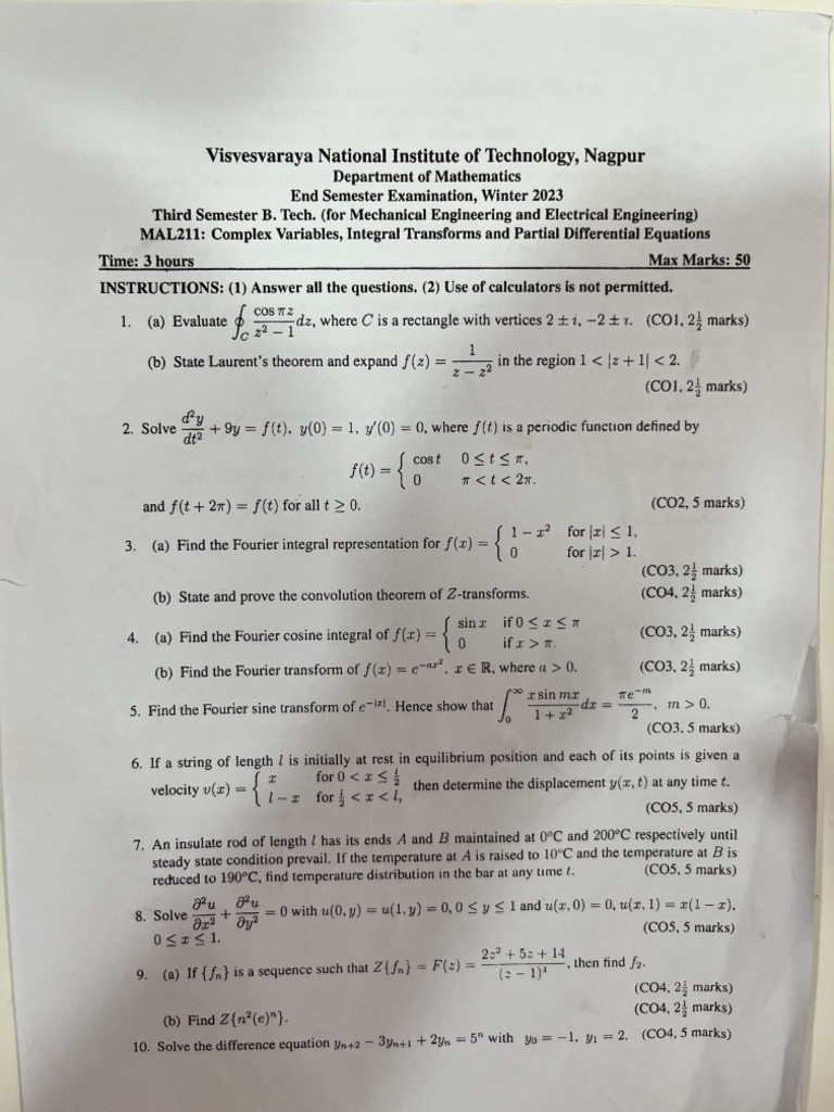 3rd Sem Papers | PDF