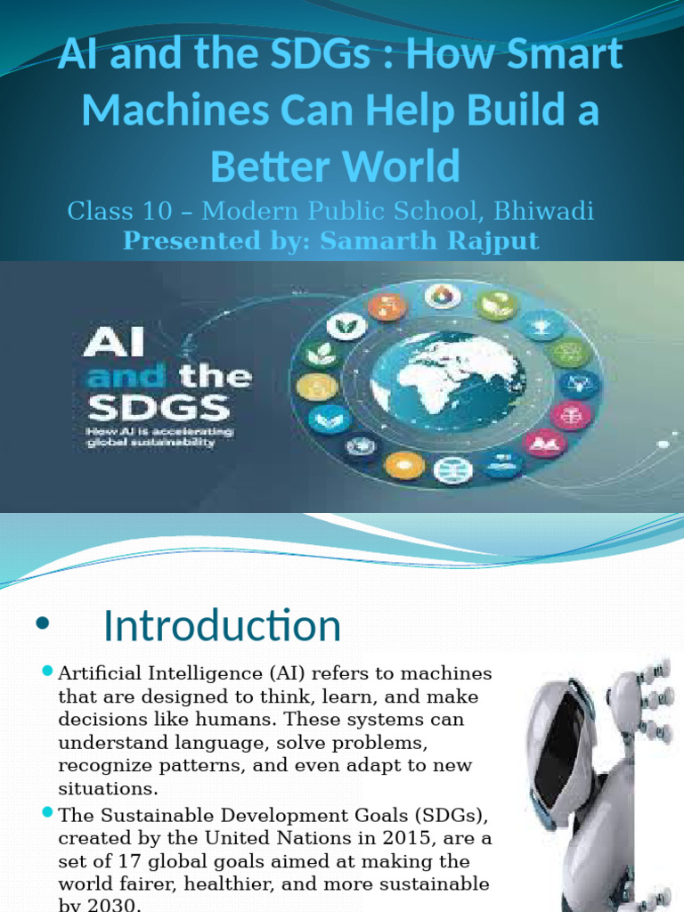 AI's Role in Achieving SDGs | PDF | Artificial Intelligence ...