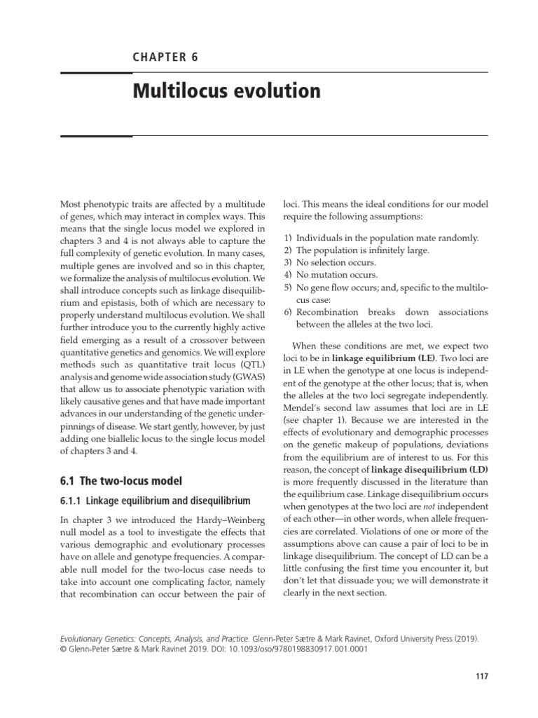 Multilocus Evolution and Linkage Dynamics | PDF | Genetic Linkage ...
