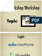 Pre-Workshop Workshop: Topic