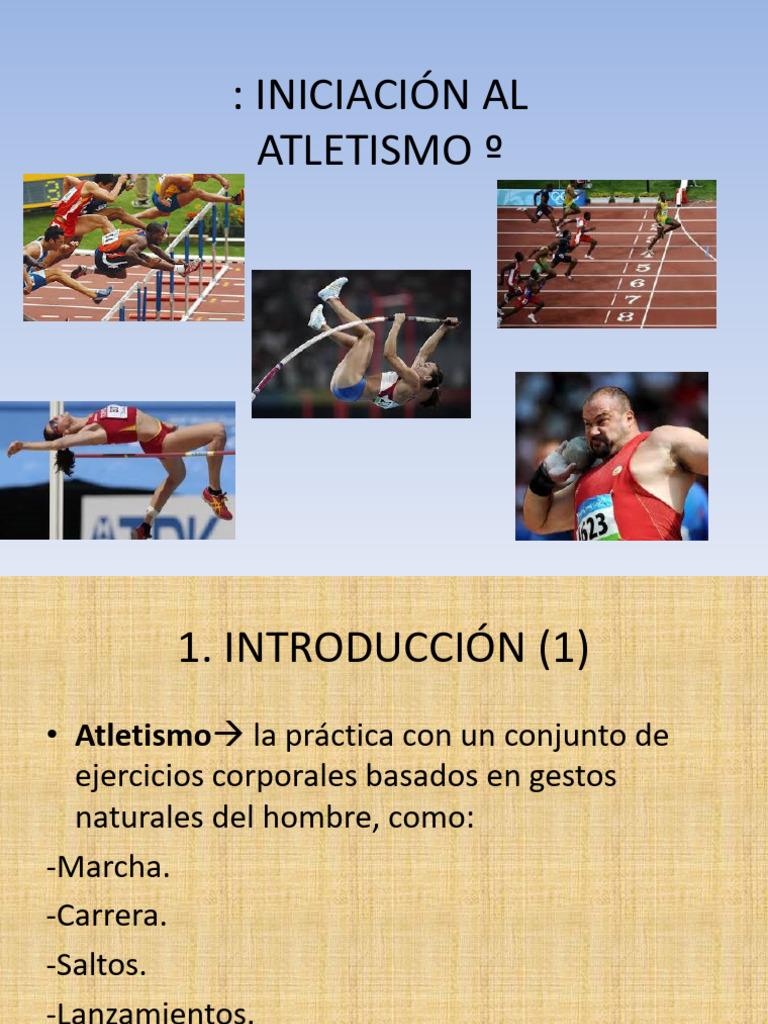 Introducción al Atletismo y sus Disciplinas | PDF | Deporte del ...