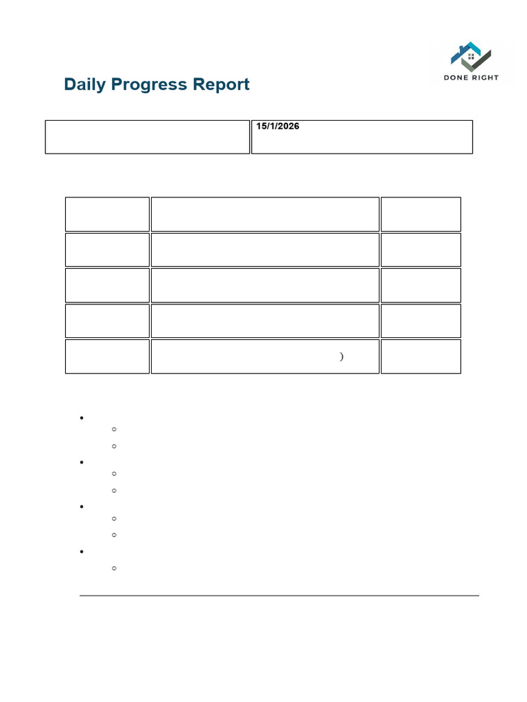 Daily Report 15-1 | PDF