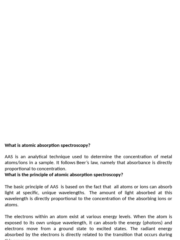 Understanding Atomic Absorption Spectroscopy | PDF | Atomic Absorption ...