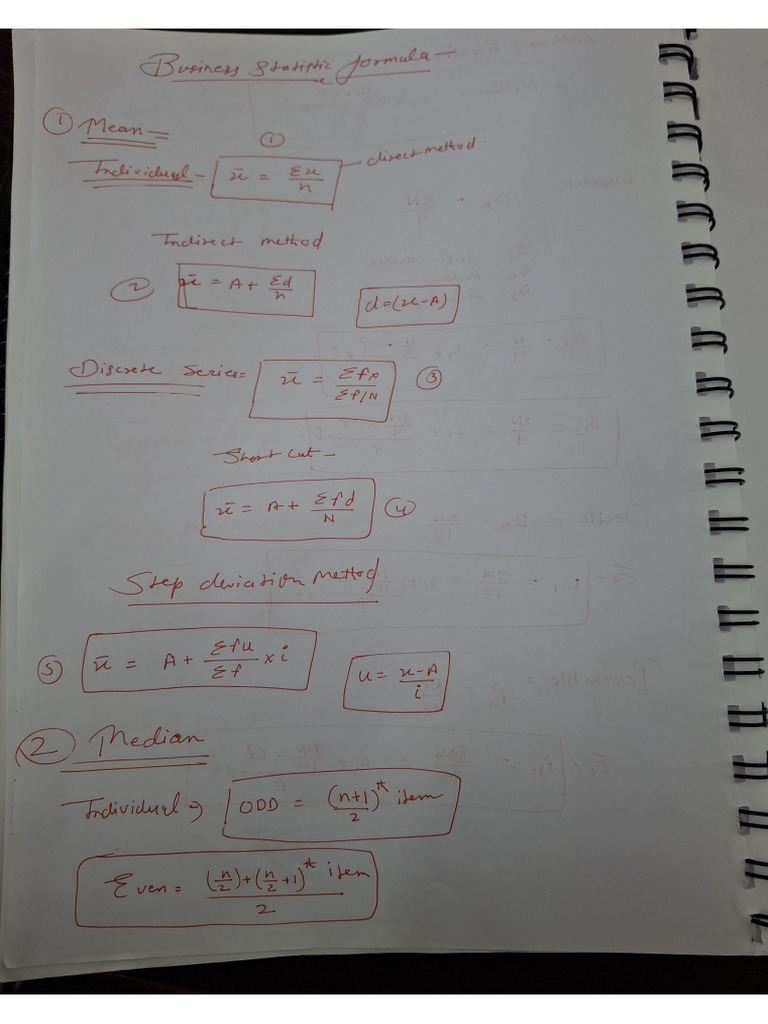 Statistics Formula | PDF