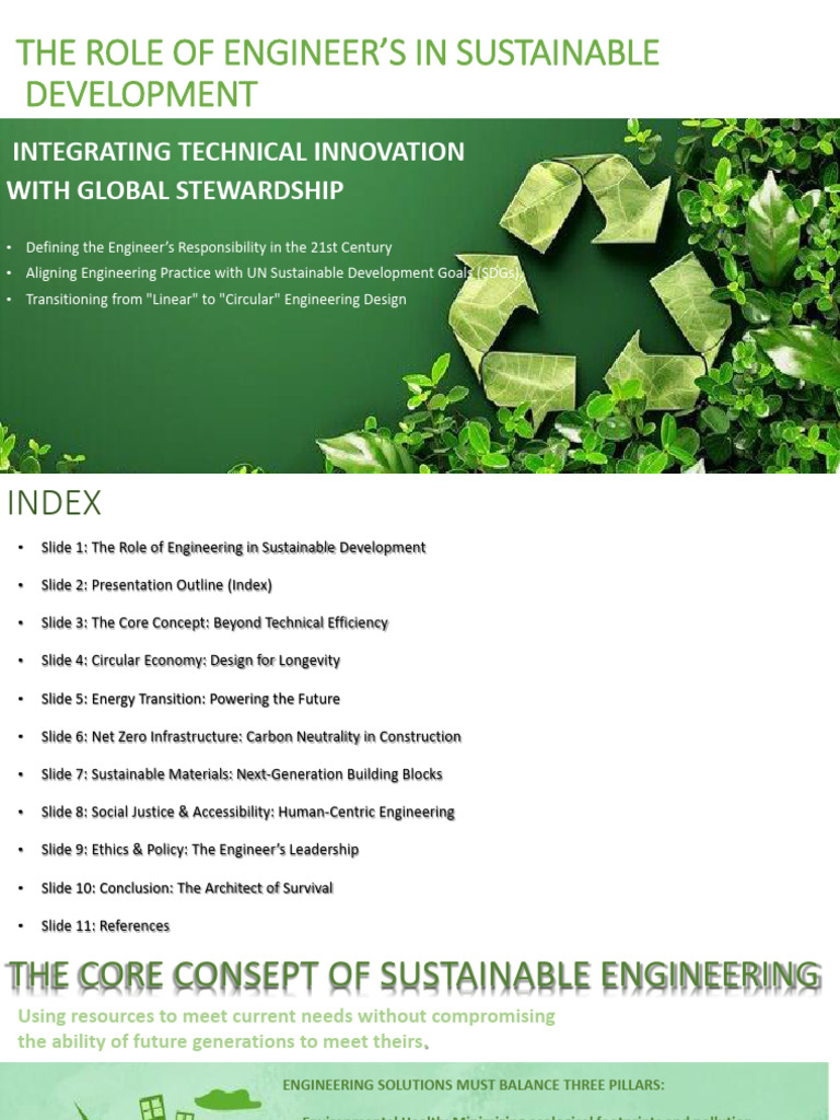 Engineers Driving Sustainable Development | PDF | Sustainability ...