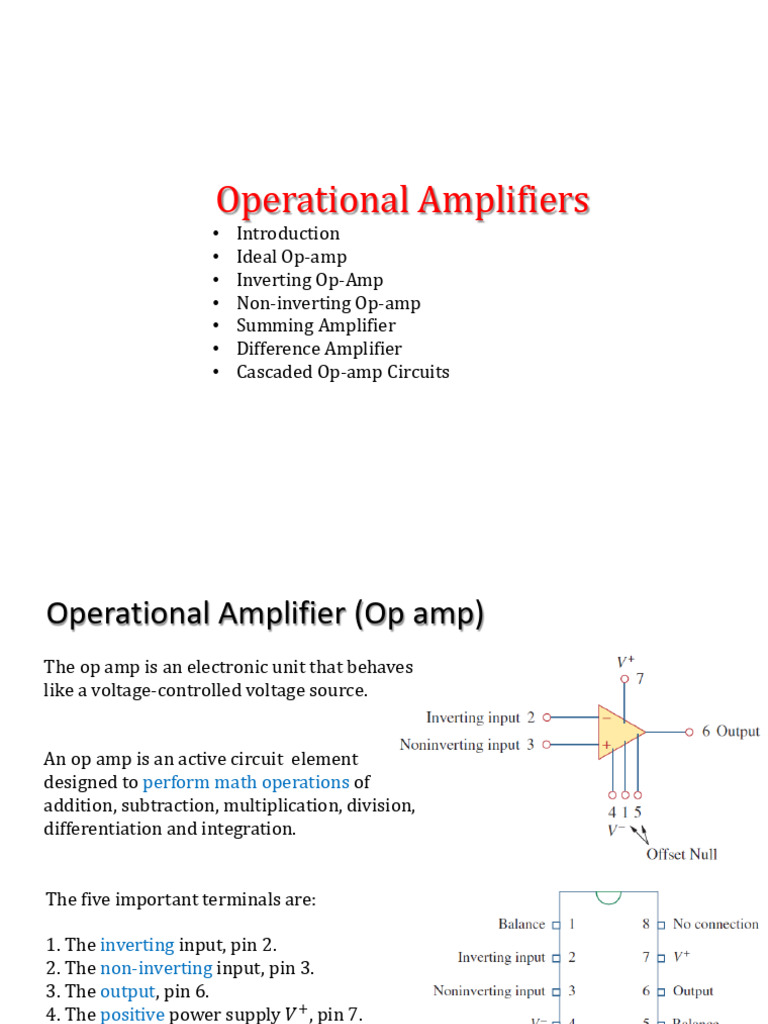 Operational Amplifier Circuit Analysis | PDF | Operational Amplifier ...