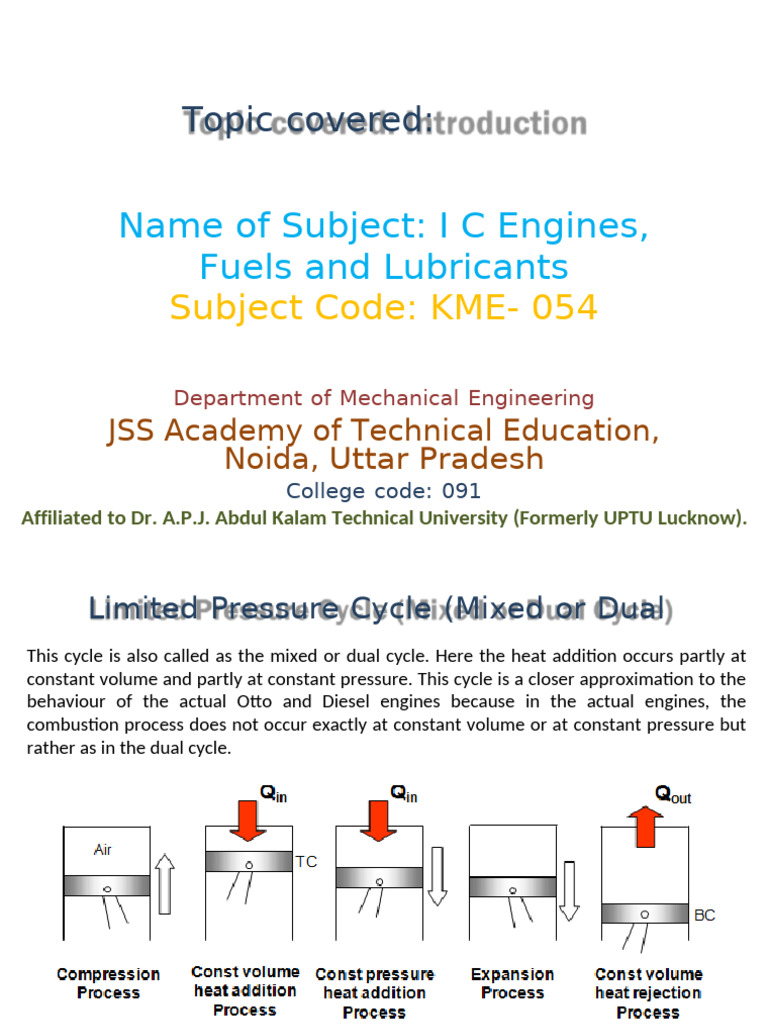 Lecture-4 F&C (Dual Cycle) | PDF