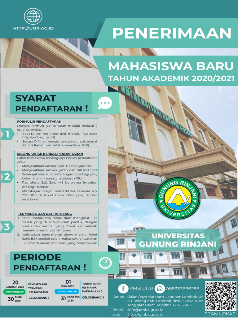 Pendaftaran Mahasiswa Baru UGR 2020/2021 | PDF