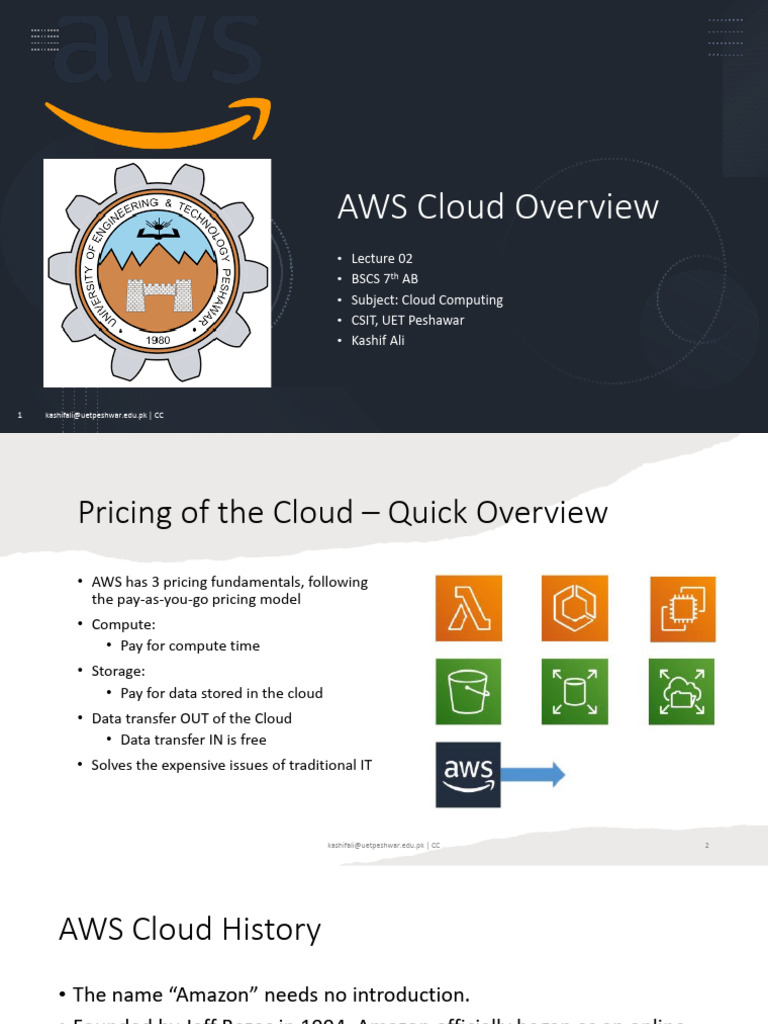AWS Cloud Computing Overview | PDF | Amazon Web Services | Cloud Computing