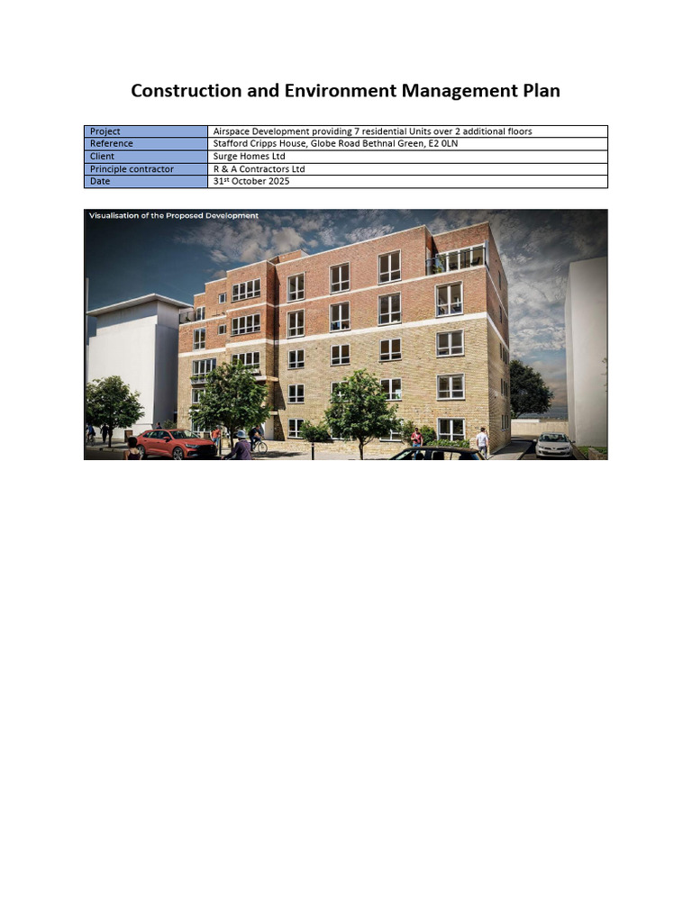 Construction Management Plan for Residential Units | PDF | Occupational ...