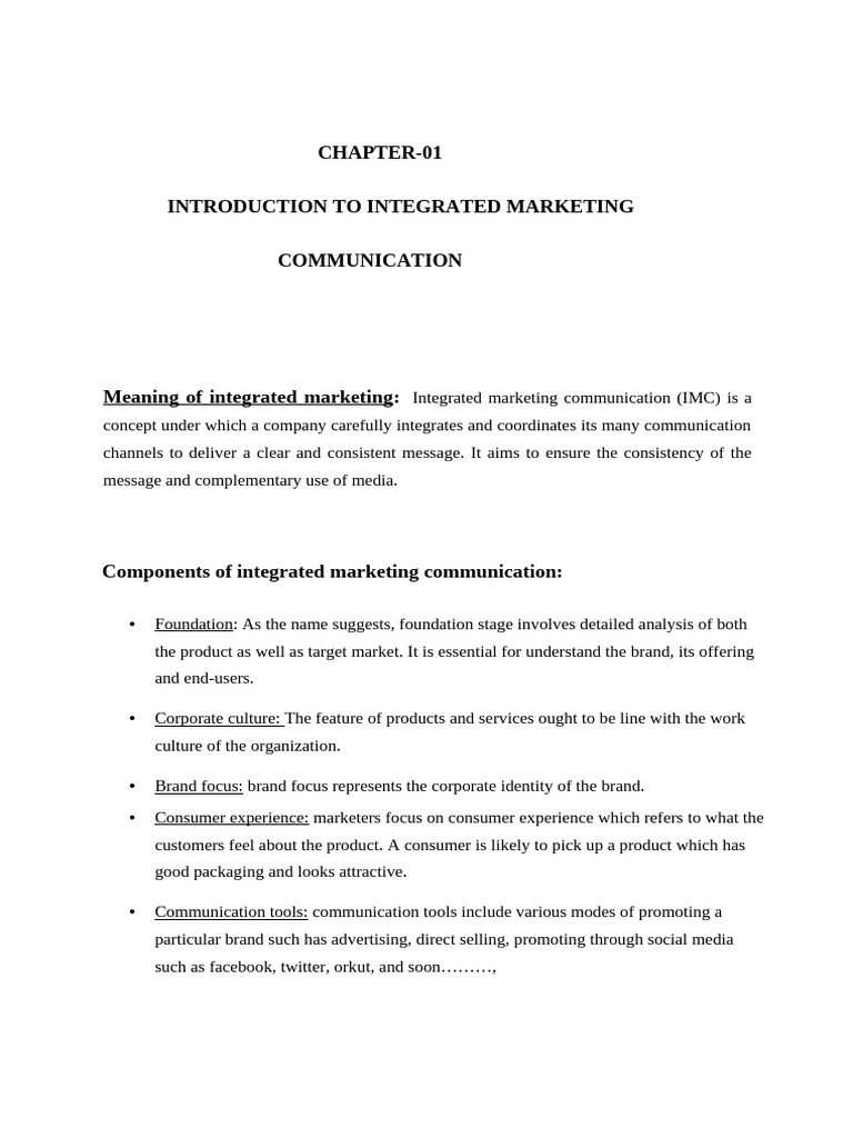 Integrated Marketing Communication Overview | PDF | Marketing ...