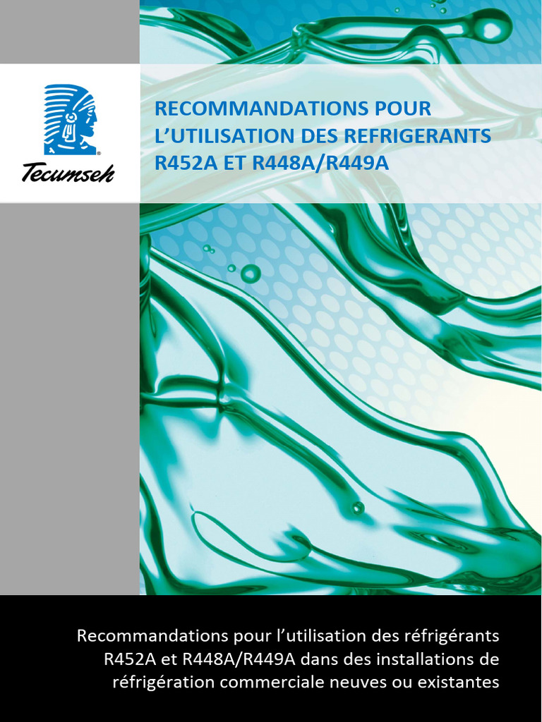 Utilisation des réfrigérants R452A et R448A | PDF | Génie chimique | Chimie