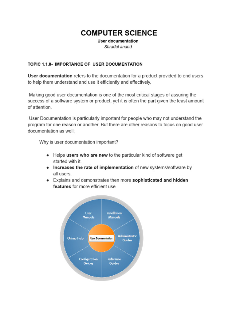 Importance of User Documentation in Software | PDF | Computer Program ...