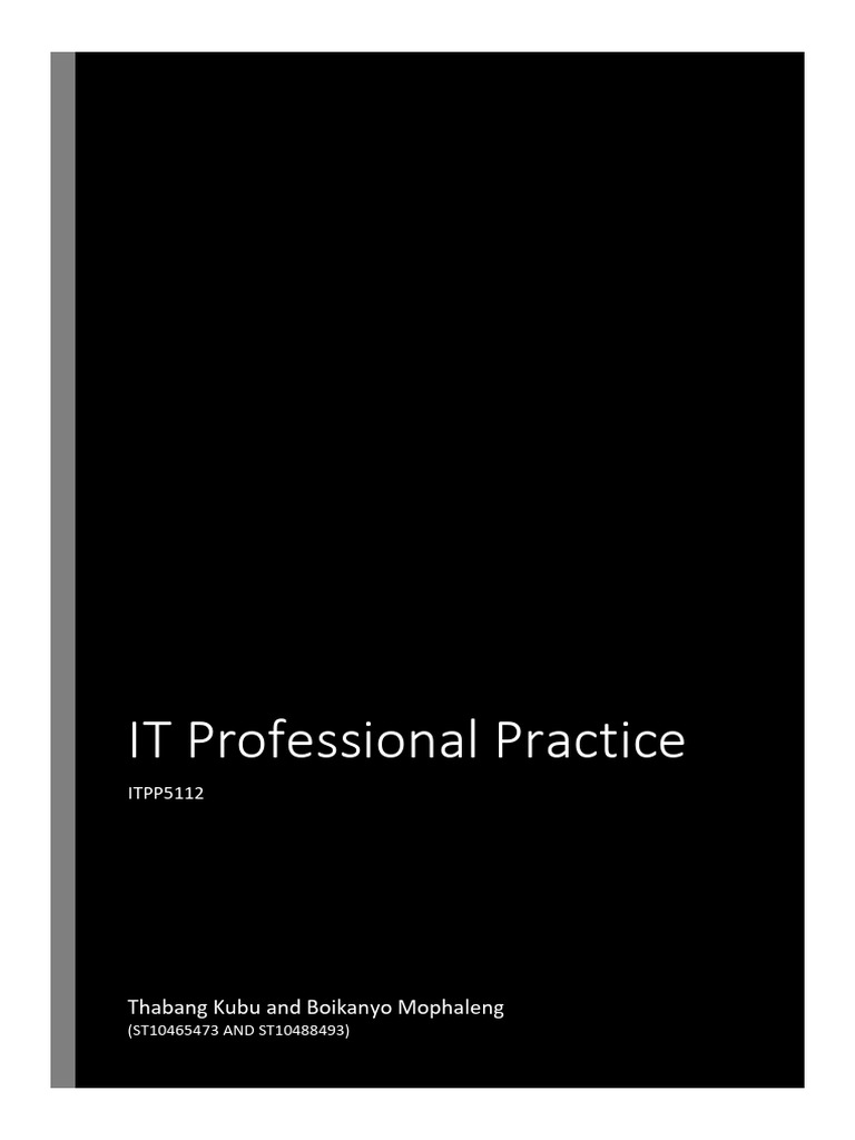 IT Professional Practice: Cybersecurity & IP | PDF | Computer Security ...