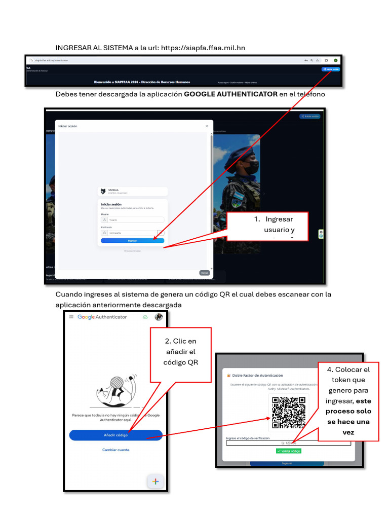 Acceso al Sistema con Google Authenticator | PDF