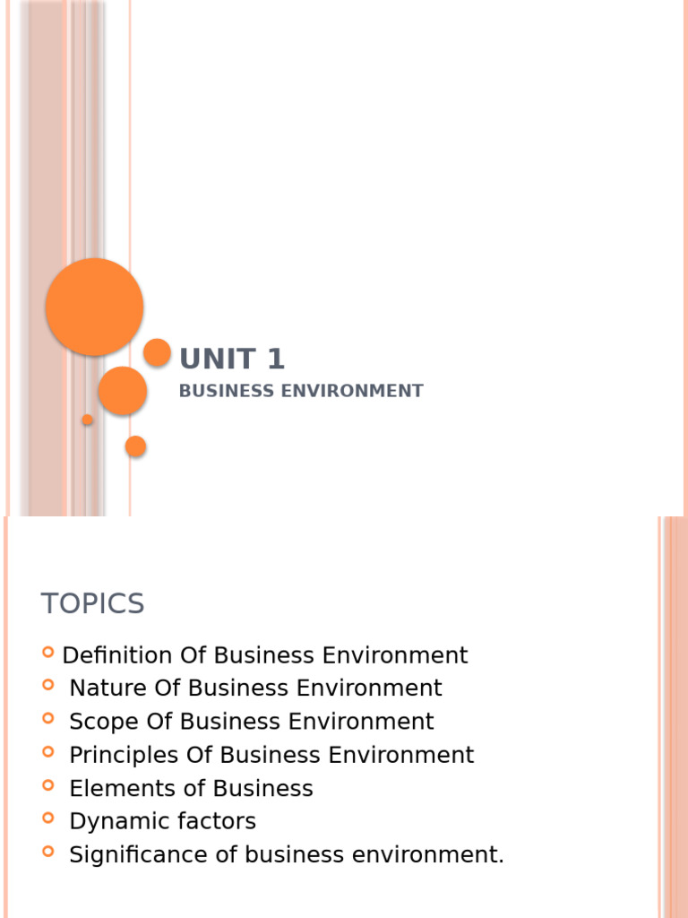 Unit 1 Introduction To Business Environment | PDF | Business | Economics