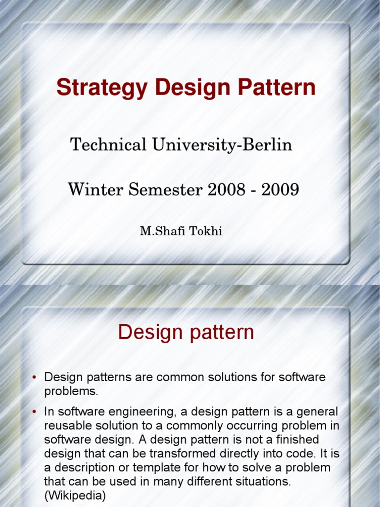 Strategy Design Pattern (Software Engineering) | PDF | Software Design