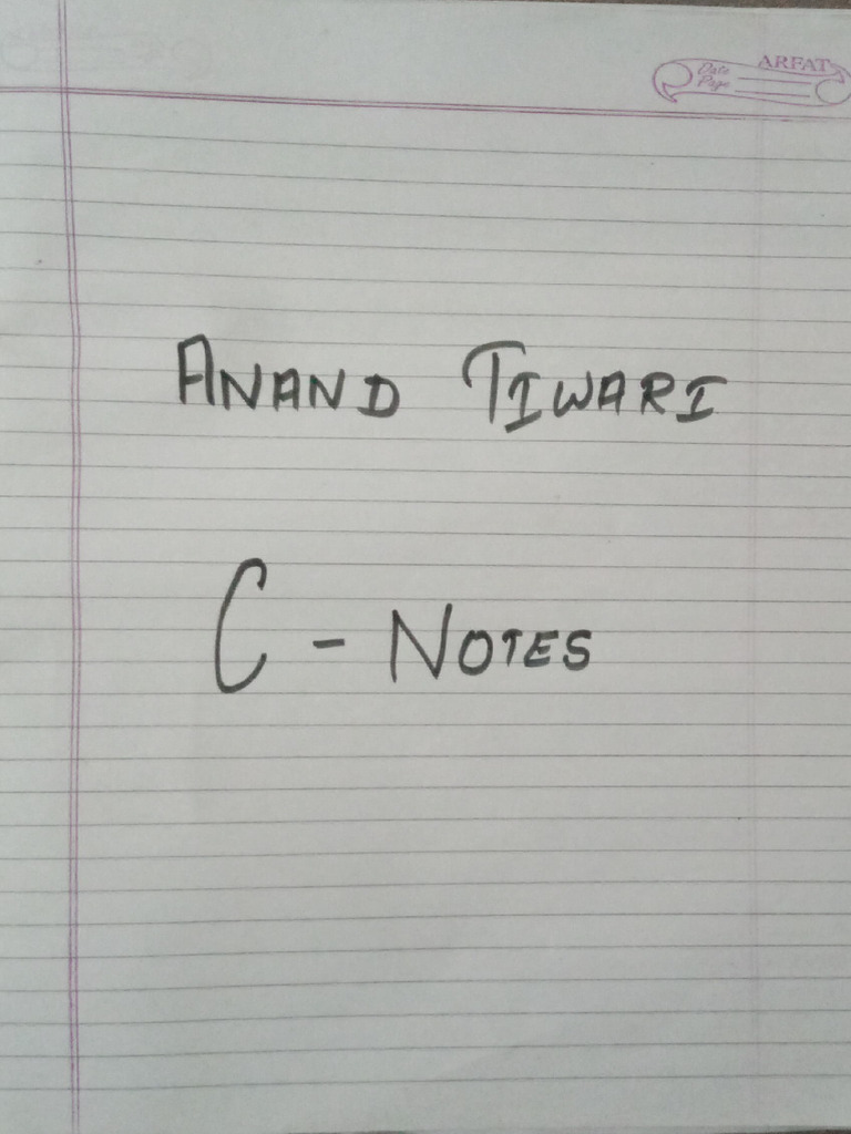 Notes for C 1st sem | PDF