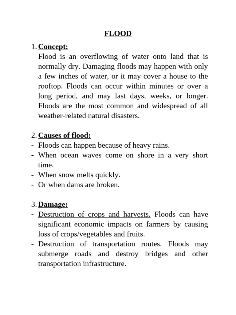 Understanding Floods: Causes and Impacts | PDF