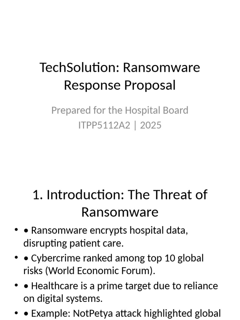 TechSolution Ransomware Presentation | PDF