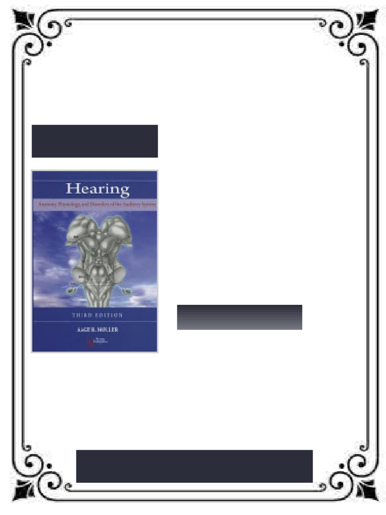 Hearing Anatomy Physiology and Disorders of the Auditory System Third ...