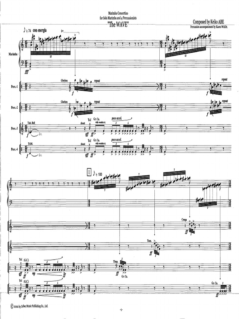 The Wave (Score) - Abe, Keiko | PDF