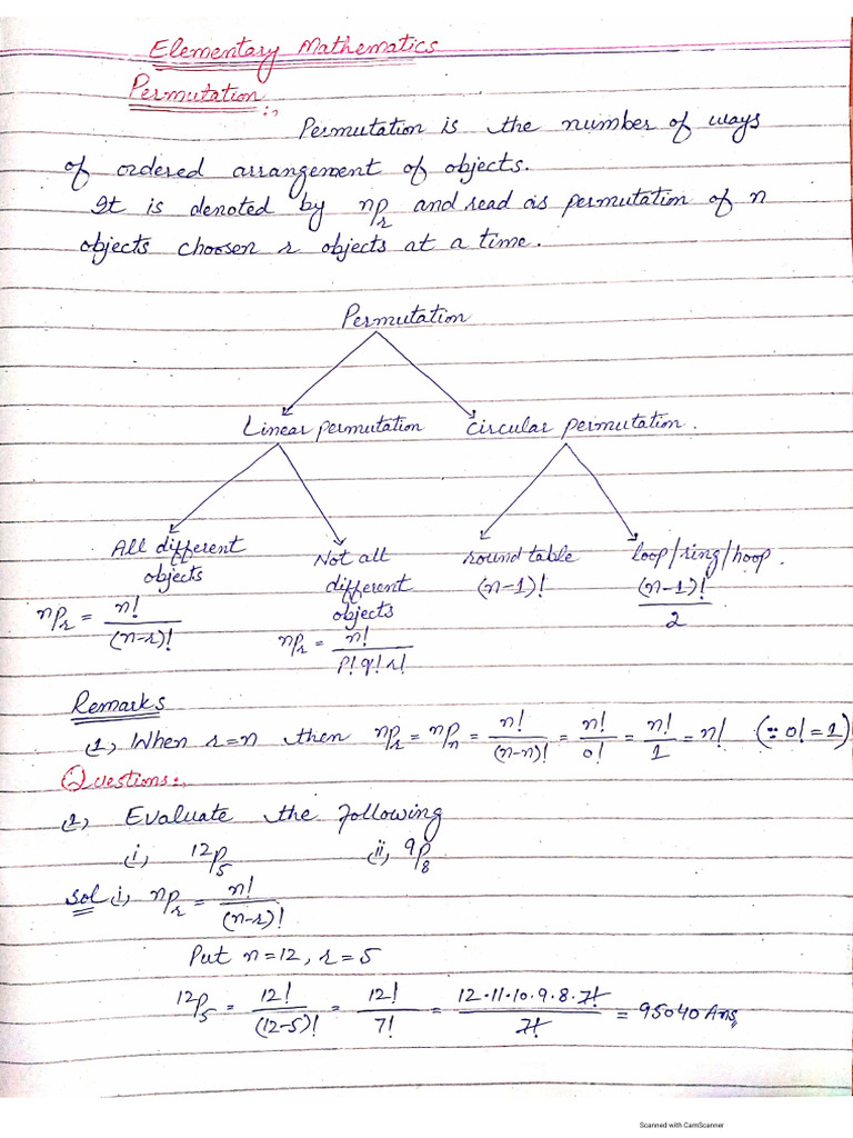 Permutation, Combination and Probability | PDF