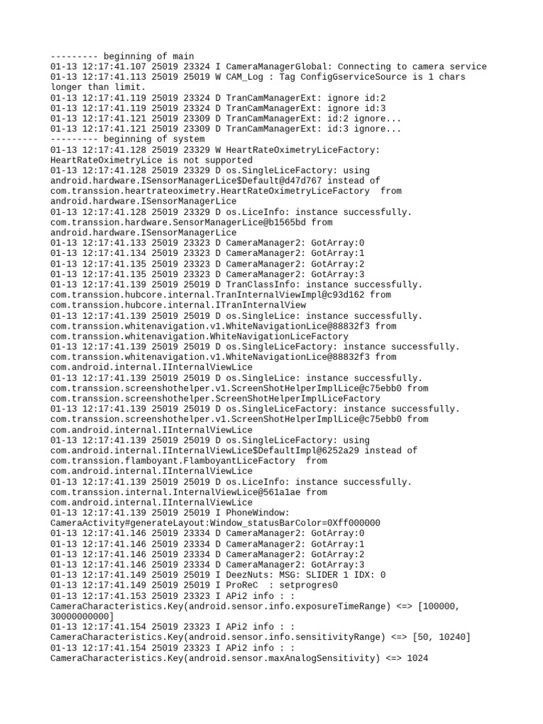 Camera Manager Log Analysis | PDF | Digital Technology | Computer ...