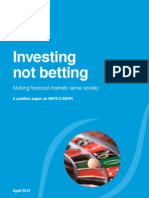 Investing Not Betting Finance Watch Position Paper on MiFID 22