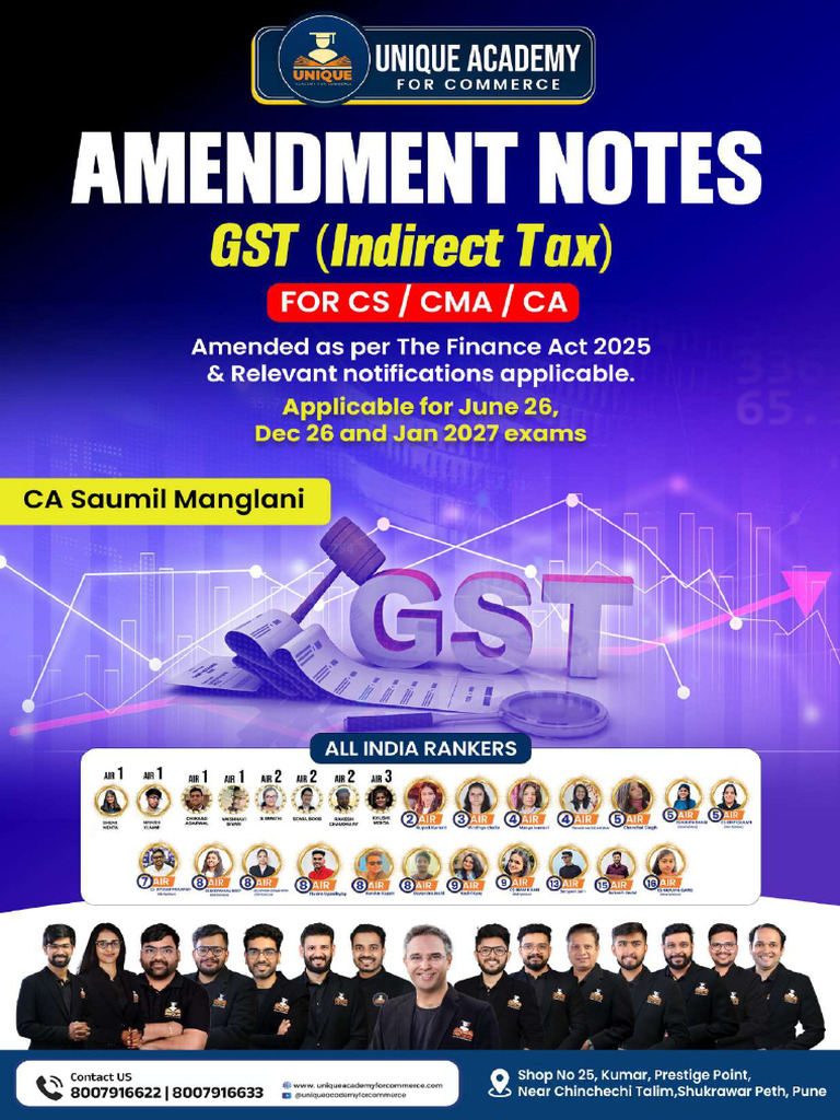 2026 GST Amendments Overview | PDF | Payments | Value Added Tax
