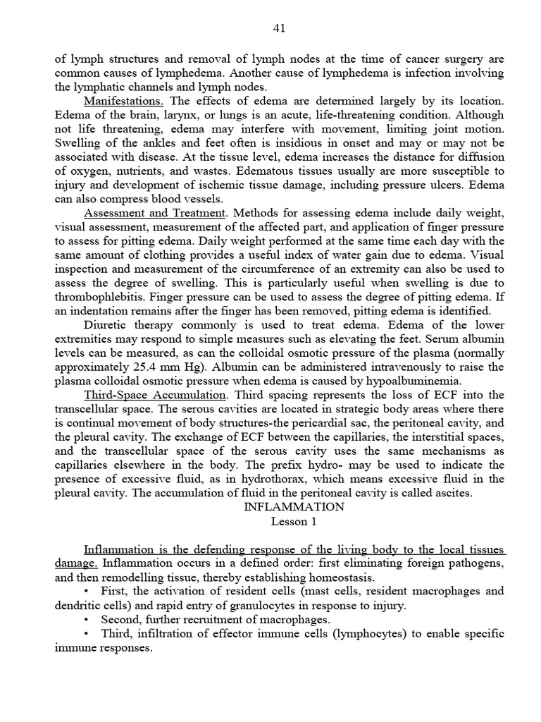 inflammation 1 | PDF | Edema | Inflammation