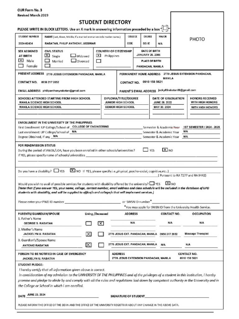 Student Directory | PDF