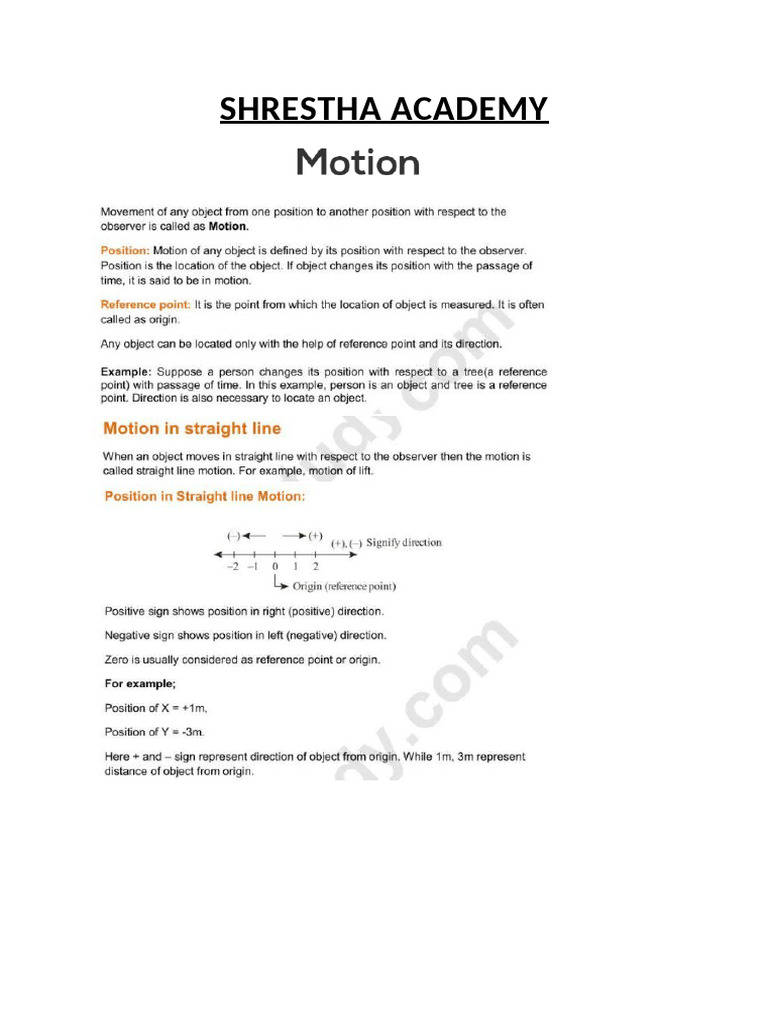 Motion | PDF