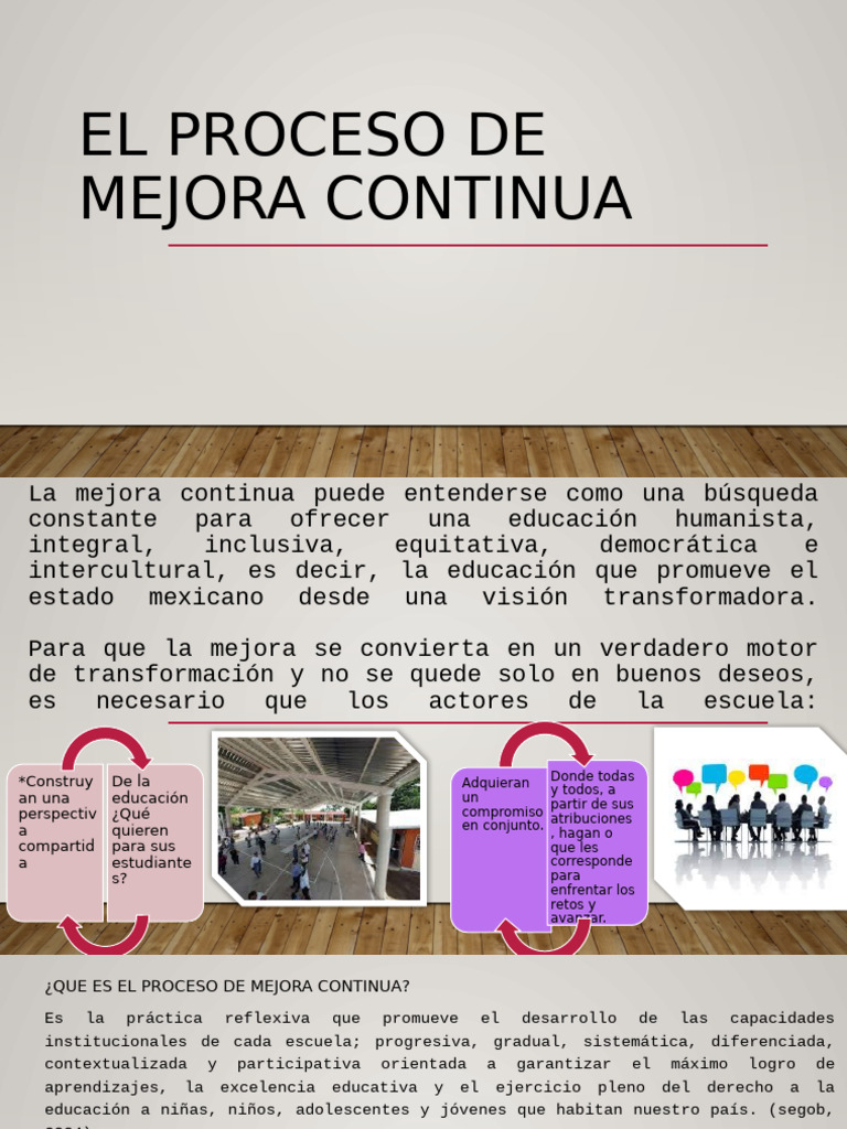 El Proceso de Mejora Continua | PDF | Evaluación | Enseñando
