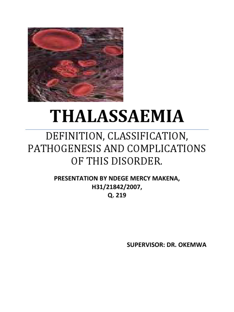 Thalassemia genetics image