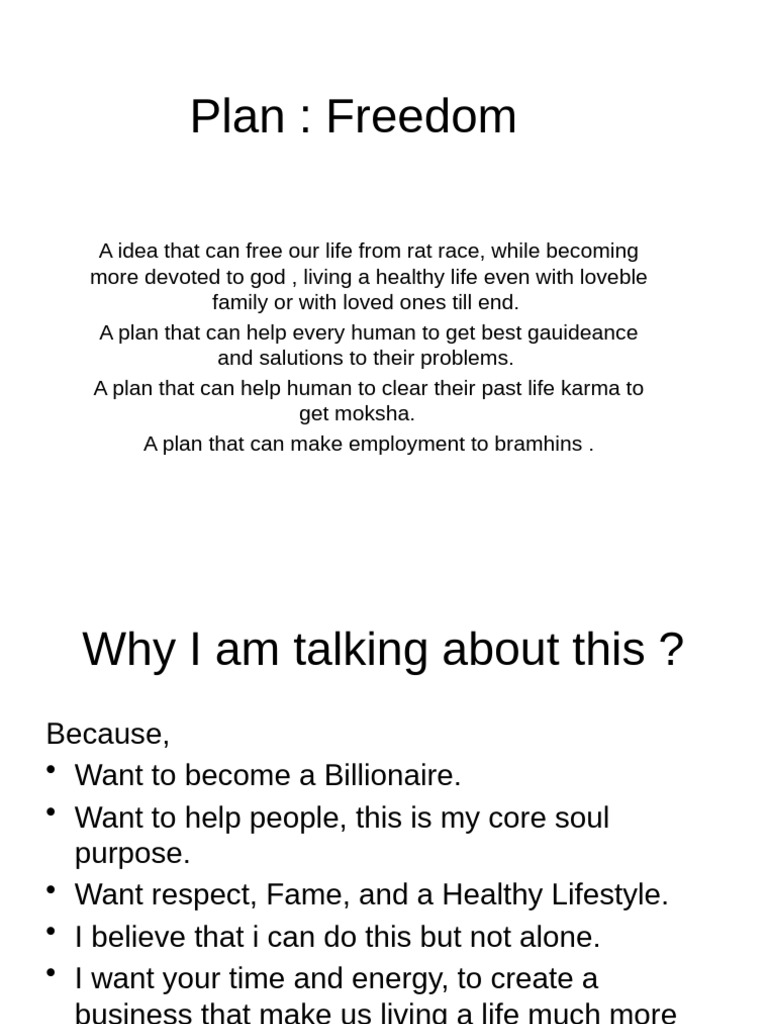 Freedom Plan: Spiritual & Life Solutions | PDF